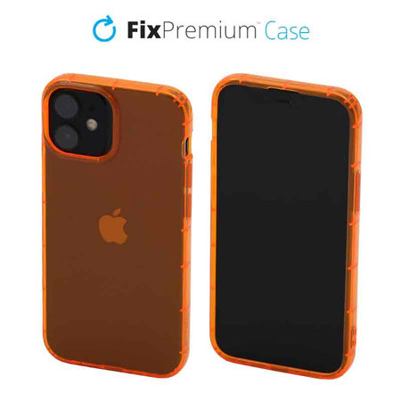 FixPremium - Coque transparente pour iPhone 13 mini, orange