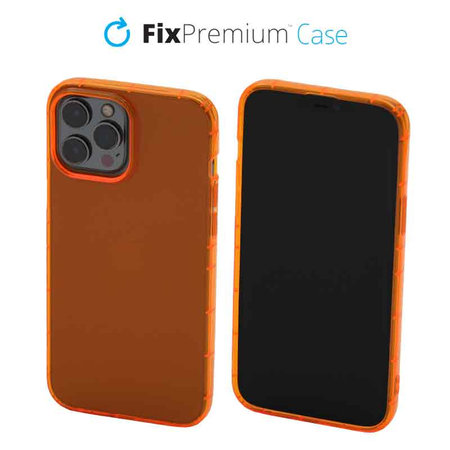 FixPremium - Coque transparente pour iPhone 13 Pro Max, orange