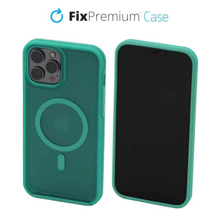 FixPremium - Coque Clear sMagSafe pour iPhone 12 Pro Max, bleu menthe