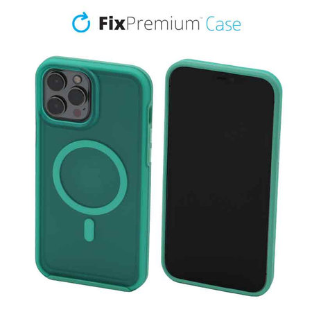 FixPremium - Coque Clear sMagSafe pour iPhone 13 Pro Max, bleu menthe