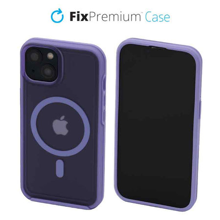 FixPremium - Coque transparente sMagSafe pour iPhone 13, violette