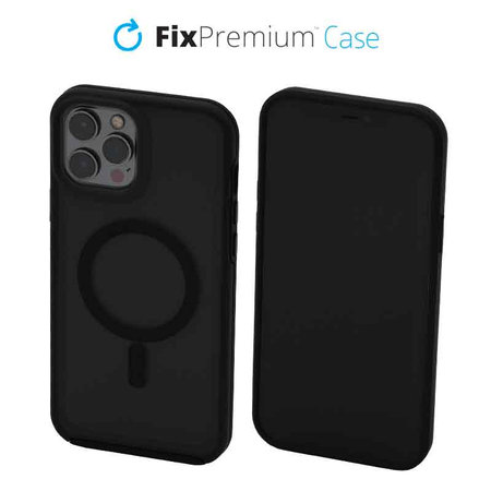 FixPremium - Coque transparente sMagSafe pour iPhone 13 Pro, noir givré