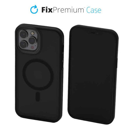 FixPremium - Coque transparente sMagSafe pour iPhone 14 Pro Max, noir givré