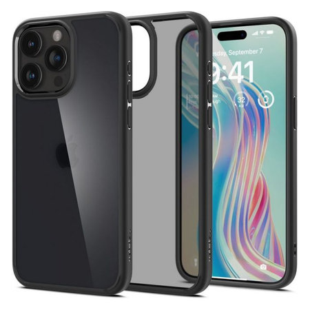 Spigen - Étui Ultra Hybrid pour iPhone 15 Pro Max, Frost Black