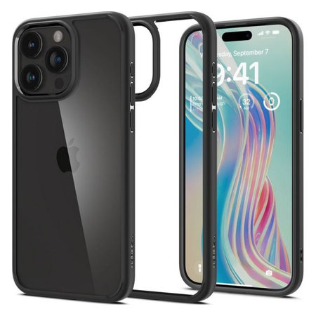 Spigen - Étui Ultra Hybrid pour iPhone 15 Pro Max, Matte Black