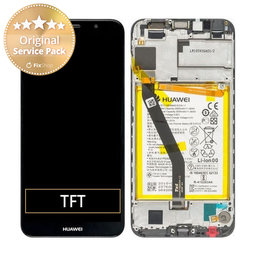 Huawei Y6 (2018), Y6 Prime (2018) - LCD Displej + Dotykové Sklo + Rám + Batéria (Black) - 02351WLJ Genuine Service Pack