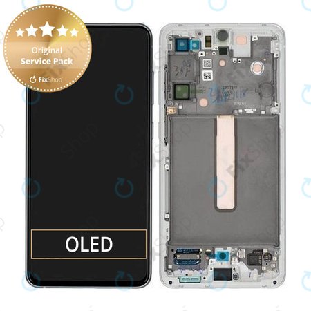 Samsung Galaxy S21 FE G990B - Écran LCD + Ecran Tactile + Cadre (Blanc) - GH82-26414B, GH82-26420B, GH82-26590B Genuine Service Pack