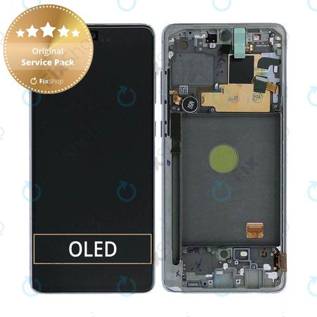 Samsung Galaxy Note 10 Lite N770F - Écran LCD + Écran tactile + Cadre (Aura Glow) - GH82-22055B, GH82-22193B, GH82-22194B, GH82-22192B Genuine Service Pack