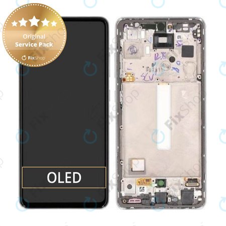 Samsung Galaxy A52s 5G A528B - Écran LCD + Écran tactile + Cadre (Blanc génial) - GH82-26861D, GH82-26863D, GH82-26910D, GH82-26909D Genuine Service Pack