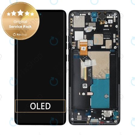 Motorola Edge 50 Pro - Écran LCD + Écran Tactile + Cadre (Black Beauty) - 5D68C24092, 5D68C24322 Genuine Service Pack