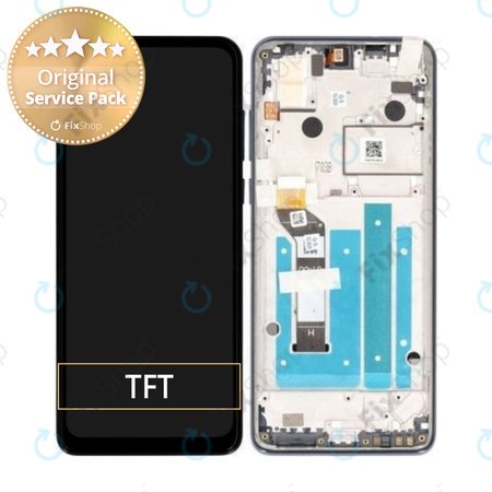 Motorola One Action XT2013 - Écran LCD + Écran Tactile + Cadre (Bleu Demin) - 5D68C14737 Pack de Service d'Origine