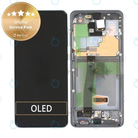 Samsung Galaxy S20 Ultra G988F - Écran LCD + Écran Tactile + Cadre (Blanc Nuage) - GH82-26032C, GH82-26033C Genuine Service Pack