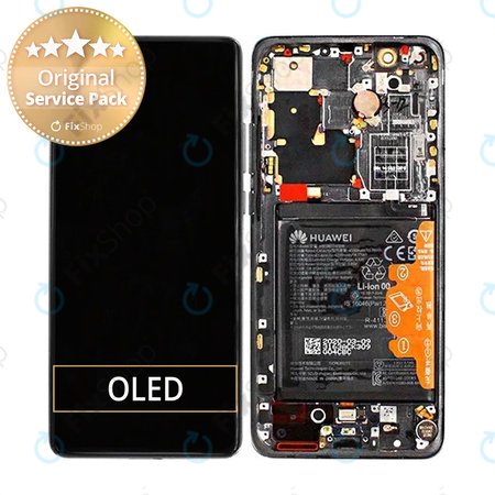 Huawei P40 Pro Plus - Écran LCD + Écran tactile + Cadre + Batterie + Capteur d'empreintes digitales (Céramique Noir) - 02353RVJ