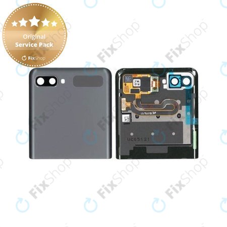 Samsung Galaxy Z Flip 5G F707B - Écran LCD + Écran Tactile + Cadre (Externe) (Gris Mystique) - GH96-13806A Genuine Service Pack