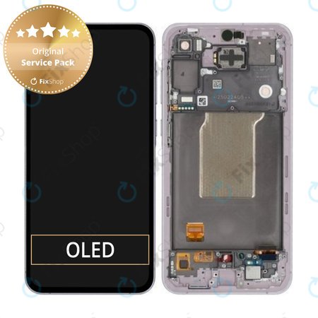 Samsung Galaxy A55 A556B - Écran LCD + Écran tactile + Cadre (Awesome Lilac) - GH82-34305C Genuine Service Pack