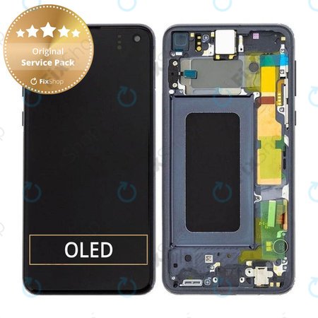 Samsung Galaxy S10e G970F - Écran LCD + Écran Tactile + Cadre (Noir Prisme) - GH82-18852A, GH82-18836A Genuine Service Pack