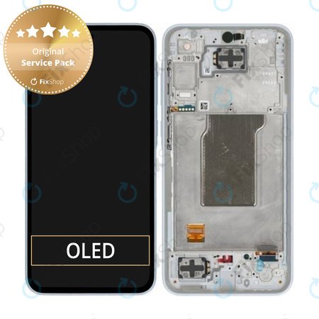 Samsung Galaxy A35 A356B - Écran LCD + Écran tactile + Cadre (Awesome Iceblue) - GH82-34221B Genuine Service Pack