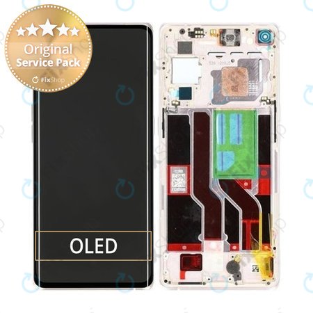 Oppo Find X3 Neo - Écran LCD + Écran Tactile + Cadre (Argent Galactique) - 4906178 Genuine Service Pack