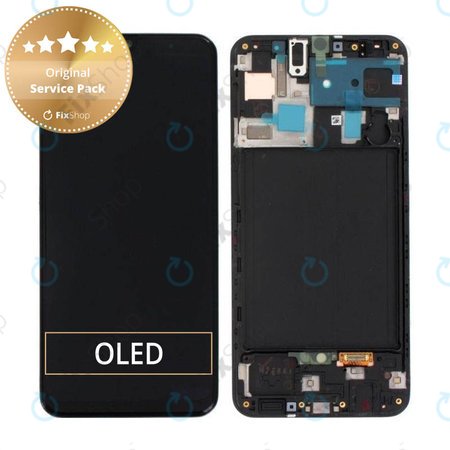 Samsung Galaxy A50 A505F - Ecran LCD + Ecran Tactile + Cadre (Noir) - GH82-19204A, GH82-19713A, GH82-19714A, GH82-19289A Genuine Service Pack