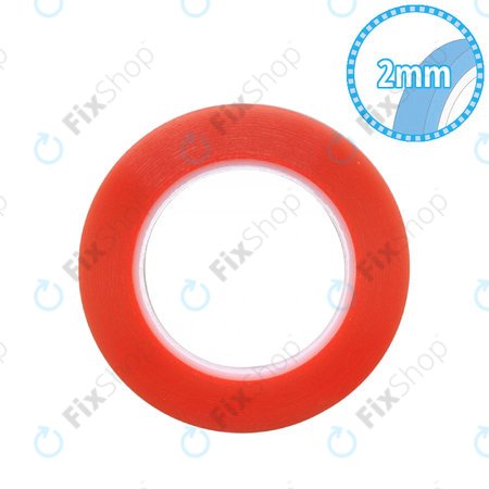 Magic RED Tape - Ruban Adhésif Double Face - 2mm x 25m (Transparent)