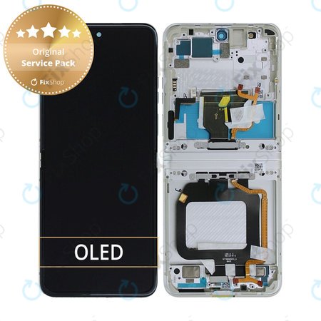 Motorola Razr 40 - Écran LCD + Ecran Tactile + Cadre (Vanilla Cream) - 5D68C22835 Genuine Service Pack