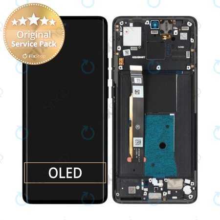 Motorola Edge 40 - Écran LCD + Écran Tactile + Cadre (Noir Eclipse) - 5D68C22670 Pack de Service d'Origine