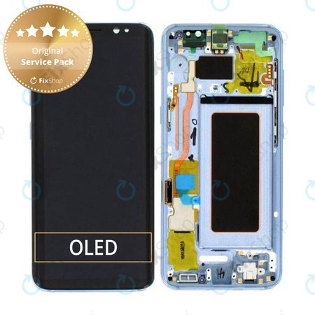 Samsung Galaxy S8 G950F - Écran LCD + Ecran Tactile + Cadre (Bleu Corail) - GH97-20457D, GH97-20473D, GH97-20458D, GH97-20629D Genuine Service Pack