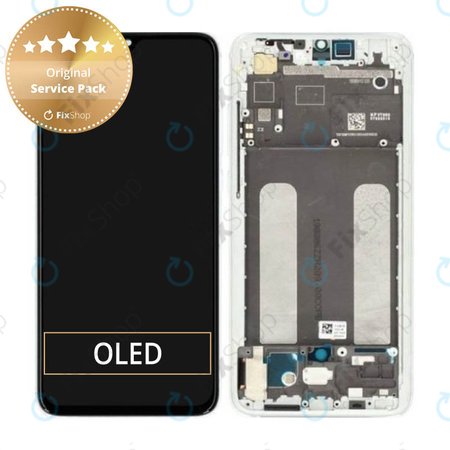 Xiaomi Mi 9 Lite - Écran LCD + Écran Tactile + Cadre (Blanc Perle) - 560910015033 Genuine Service Pack