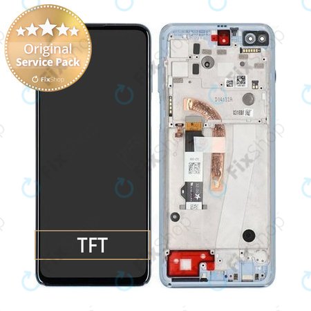 Motorola Moto G100 XT2125 - Écran LCD + Ecran Tactile + Cadre (Ciel Irisé) - 5D68C18073 Genuine Service Pack