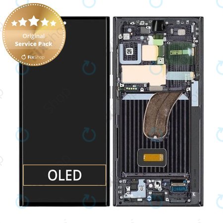 Samsung Galaxy S23 Ultra S918B - Écran LCD + Écran Tactile + Cadre (Noir Phantom) - GH82-30466A, GH82-30465A Genuine Service Pack