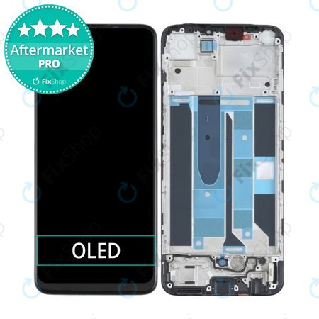 Realme 8 RMX3085 - Écran LCD + Écran tactile + Cadre (Cyber Black) OLED