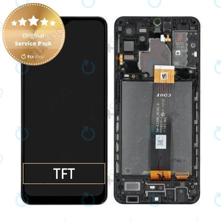 Samsung Galaxy A32 5G A326B - Écran LCD + Écran tactile + Cadre (Noir génial) - GH82-25121A, GH82-25122A Genuine Service Pack